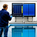 **

"A modern water purification plant, featuring various sensors and monitoring equipment, fully clothed technicians observing data on a large screen, showcasing real-time water quality analysis, clean and efficient technology, safe for work, appropriate content, family-friendly, professional environment, detailed instrumentation, focus on technology and environmental monitoring."

**