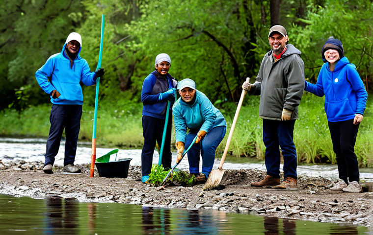자연형 물 정화 시스템의 생태적 가치 - Bioengineered Riverbank Stabilization**

"A riverbank stabilized with bioengineering techniques. Nat...